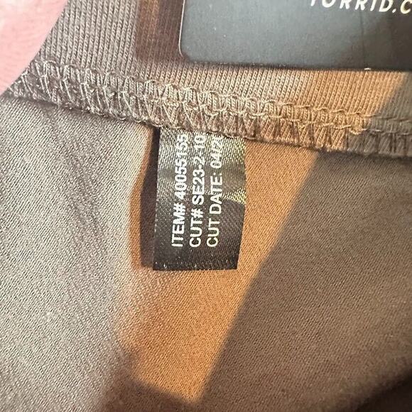 Torrid Full Length Signature Waist Slit Pocket Leggin Pants Pull On Brown 2X - Picture 6 of 6